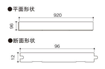 竹圧縮フローリングの断面図